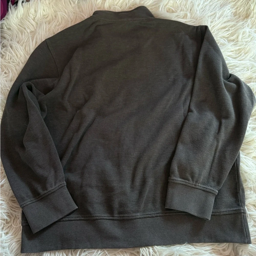Van Heusen Gray Quarter Zip Pullover Sweatshirt Size L